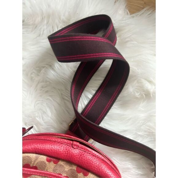 Coach Camera Bag Signature Canvas Heart Print Crossbody C8390 - Picture 8 of 10